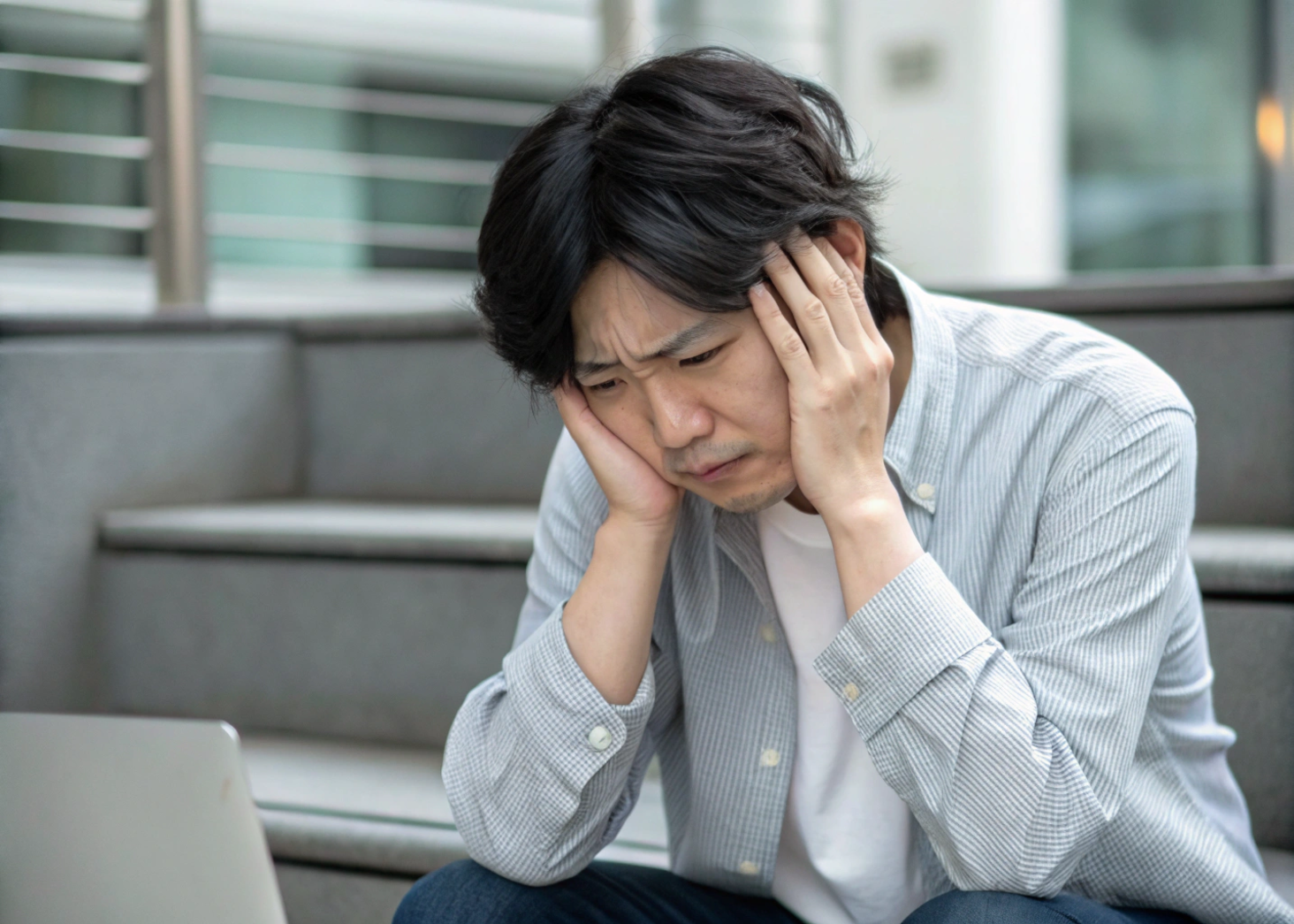 AIツールで成果が出ずに悩んでいるユーザーの様子